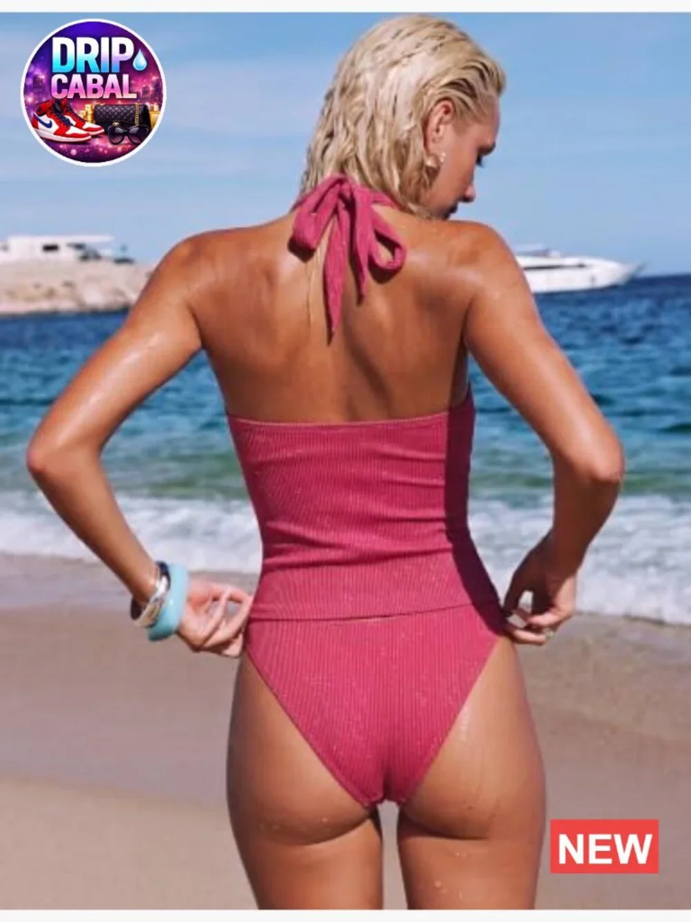 Women Tankini Swimsuit Tummy Control Two Piece Halter Bathing Suits